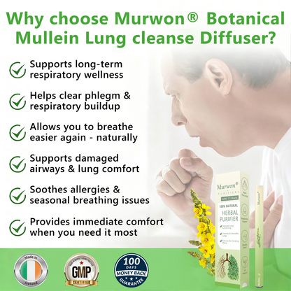 𝐈𝐫𝐞𝐥𝐚𝐧𝐝 𝐎𝐰𝐧𝐞𝐝 𝐚𝐧𝐝 𝐎𝐩𝐞𝐫𝐚𝐭𝐞𝐝✅ 𝐌𝐮𝐫𝐰𝒐𝒏® 𝐁𝐨𝐭𝐚𝐧𝐢𝐜𝐚𝐥 𝐌𝐮𝐥𝐥𝐞𝐢𝐧 𝐋𝐮𝐧𝐠 𝐂𝐥𝐞𝐚𝐧𝐬𝐞 𝐃𝐢𝐟𝐟𝐮𝐬𝐞𝐫(🫁Cough, Pharyngitis, shortness of breath, sputum, stuffy nose, bronchitis, bronchitis, allergy symptoms, lung discomfort)8💖